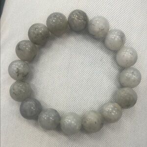 Chic Jade Gray Stone Bracelet